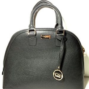 BCBG Paris Bowler Satchel Bag B-00461a black